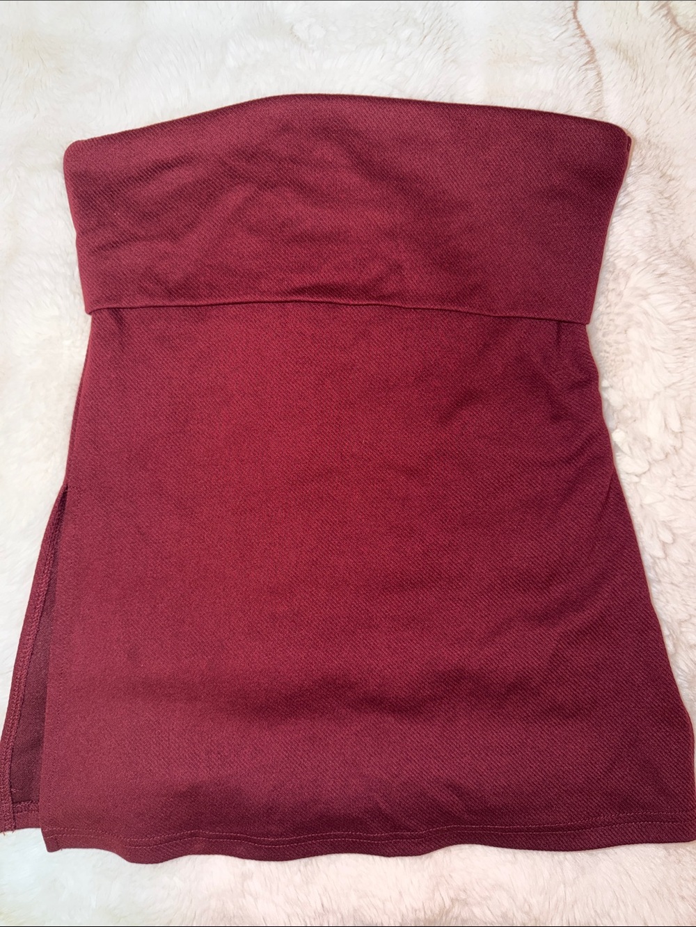 ASOS Strapless Wine-Red Tube Top